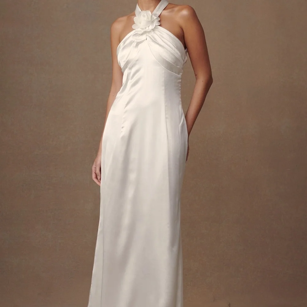 Meshki Dylan Rose Maxi Dress in White - Picture 1 of 2
